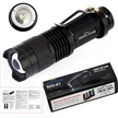 Sidiou Group Mini LED Torch 7W 300LM CREE Q5 LED Flashlight Adjustable Focus Zoom flash Light Lamp Black