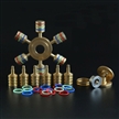 Metallo / ottone / titanio / lega di alluminio EDC spinner con barretta di ceramica ibrida, giocattolo Fidget Spinner Finger